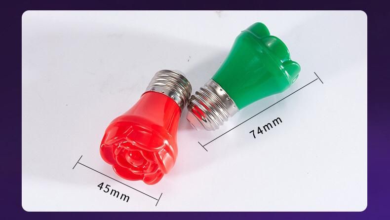 Rose Holiday Decoration LED Colorful Light Bulb