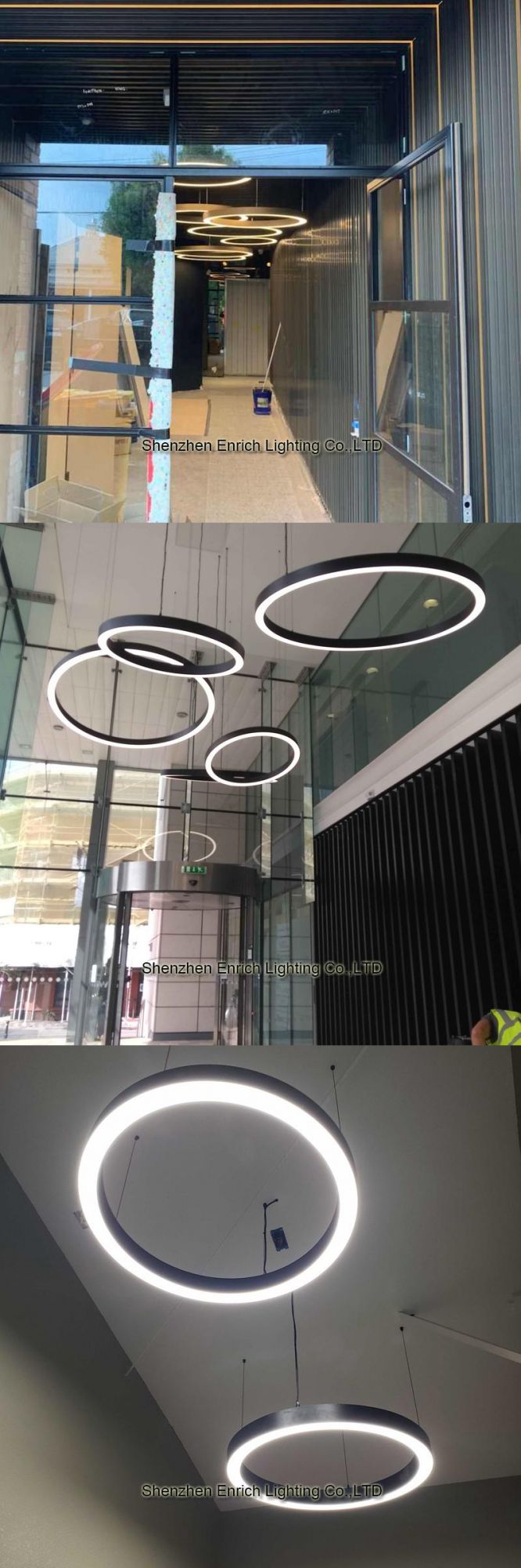 Aluminum Profile Round Circular LED Pendant Light for Office/Shopping Mall/Shop