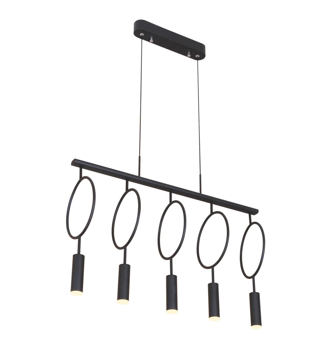 Masivel Black Stylish Simple Chandelier Light for Hall Hotel Living Room