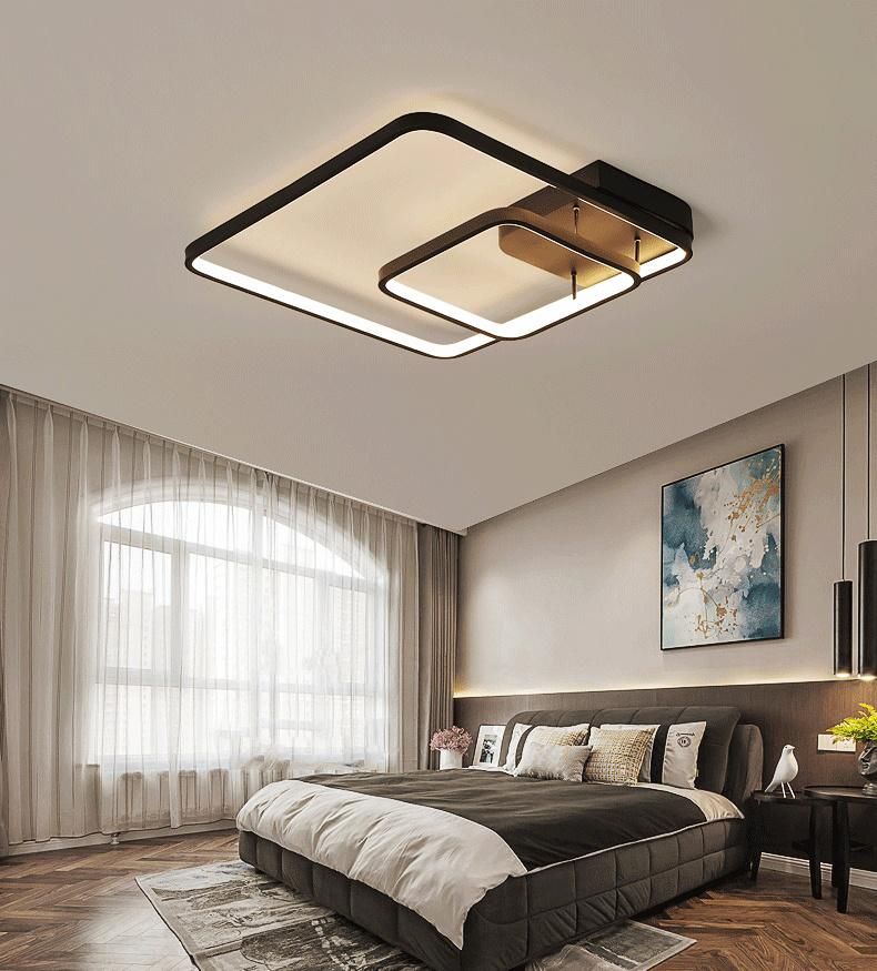 Living Room Square Aluminium Decorative LED Ceiling Lamp Light with PVC Shade, Very Popular & Fashion for Bedroom