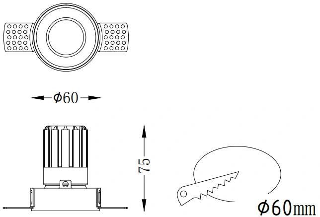 5W Round Trimless Downlight LED Spot Light