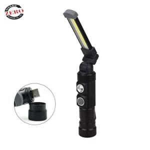 USB Rechargeable Magnetic LED Light COB 360 Degree Rotate Swivel Hook Water-Resistant Portable Inspection Work Light