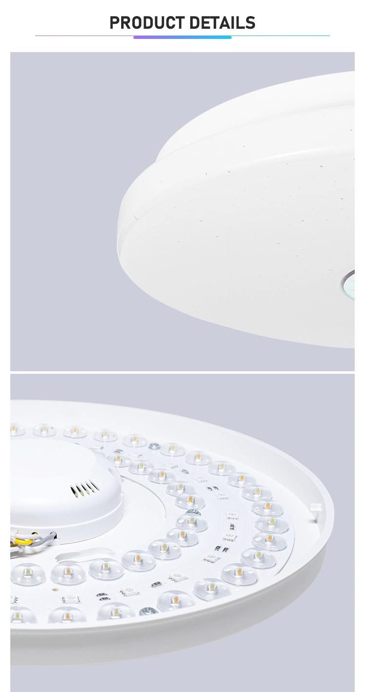 Multi-Function Eco Friendly Smart RGB Ceiling Light with Remote Control