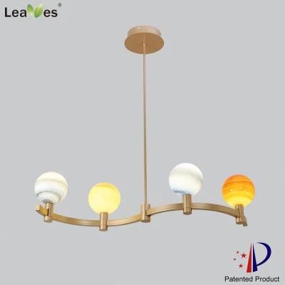 Dexterous Series LED18W Home Hotel Designer Decoration Modern Ceiling Chandelier Black Golden Glass Shade Pendant Lamp Indoor DIY Light DC24V