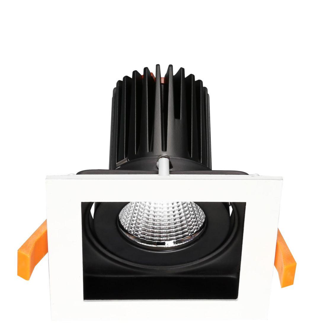 White-Black Square Round Fitting COB Aluminum LED Downlight Module