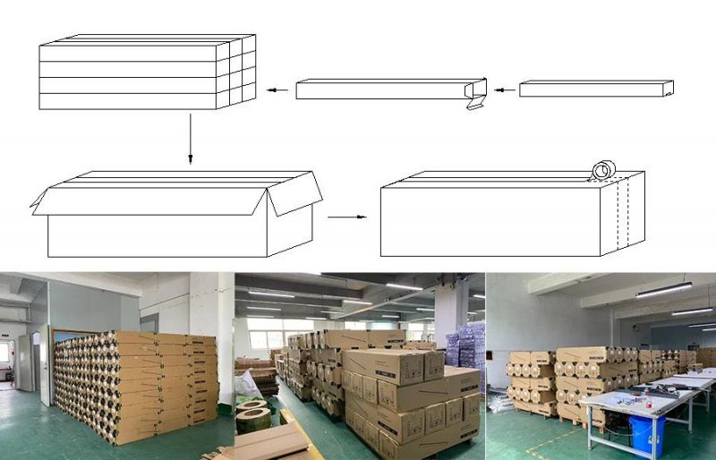 Simple Modern Style 75X75mm Profile Straight LED Linear Light Rectangle/Square Light with Seamless Connection