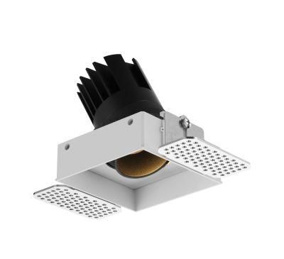 Factory Wholesale High Power Indoor 15W COB LED Grille Downlight