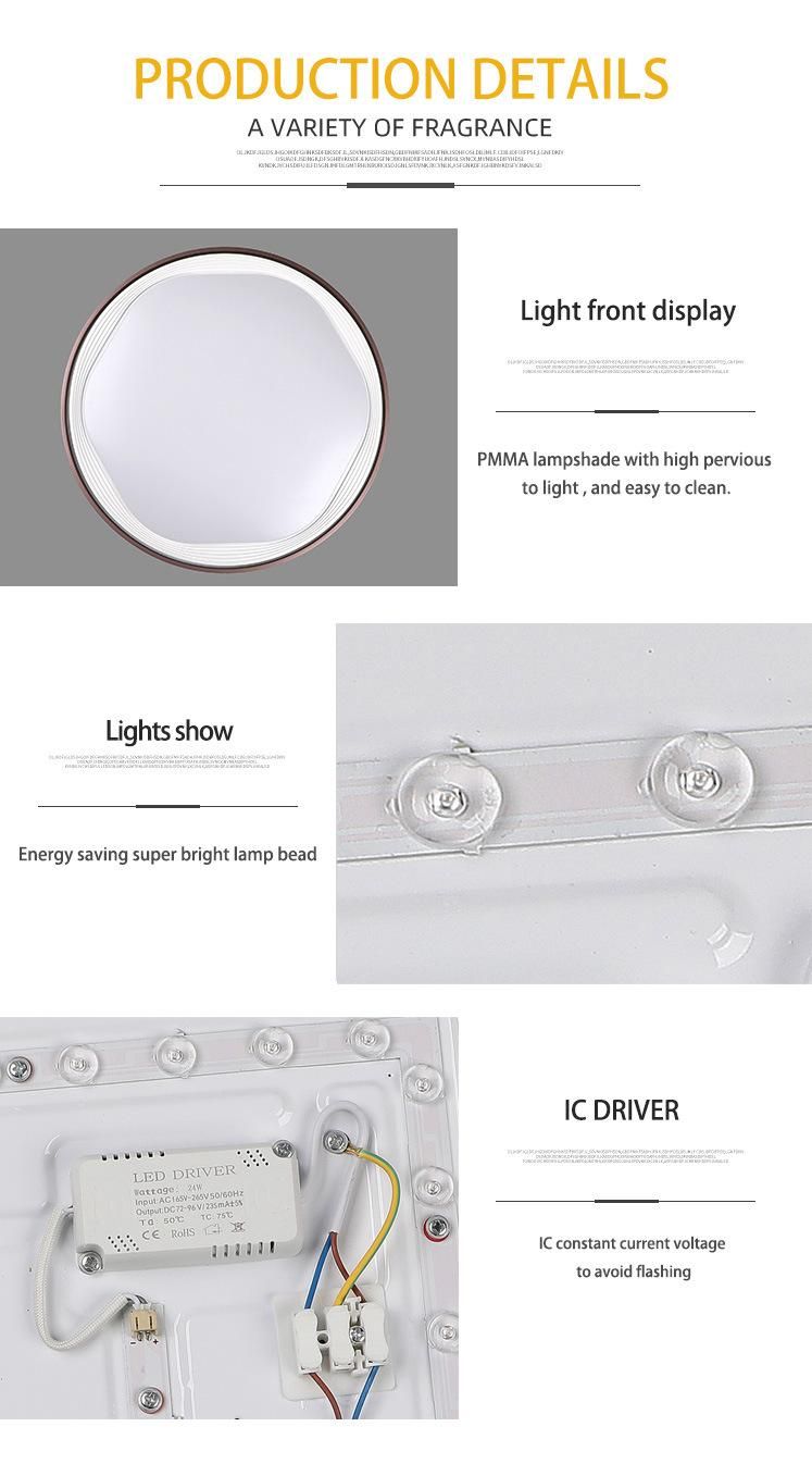 12W Round Glass Flower Module LED Ceiling Lamp