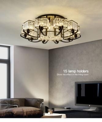 Modern Indoor Lobby Decoration Pendant Lighting Hotel Luxury K9 Crystal Chandelier