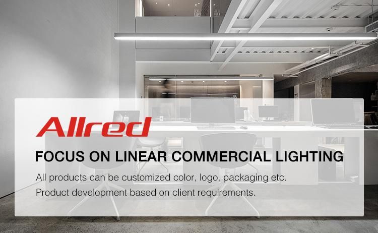 Modern Commercial LED Linear Pendant Office Lighting Linkable LED Linear Light