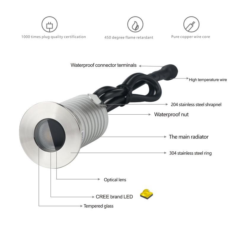 1W 12V CREE LED Downlight 100lm 80ra Spot Lighting