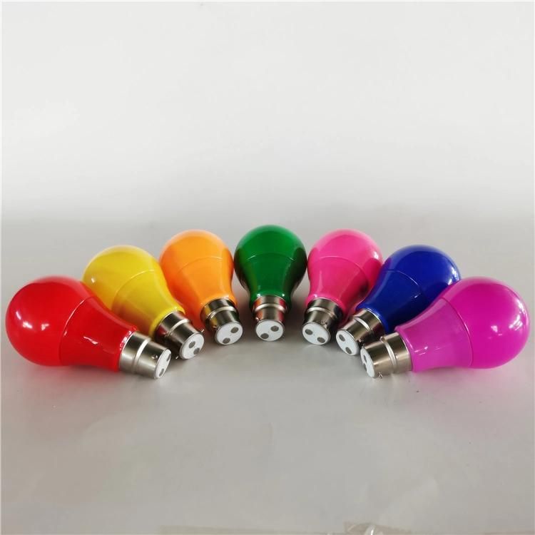 2022 Plastic and Aluminum A60 Lantern Bulb IC Bright Color Christmas LED Color Bulb