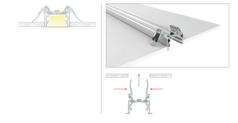40W 1.2m Seamless Recessed LED Strip Linear Trunking Light (LED batten)