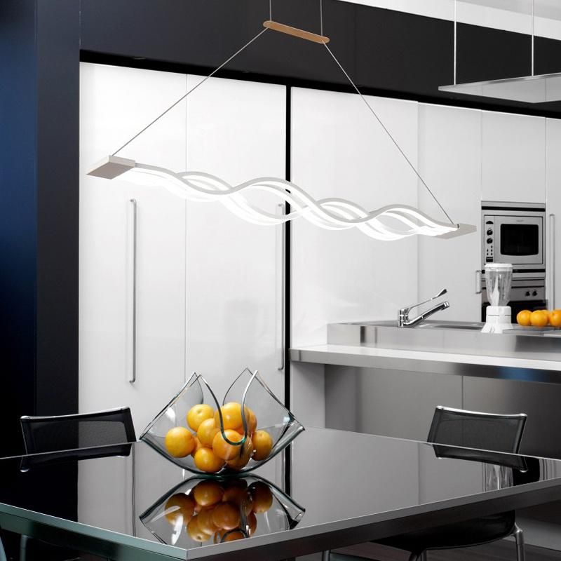 Wave Shape Postmodern Bar LED pendant Lamp for Exhibition Hall
