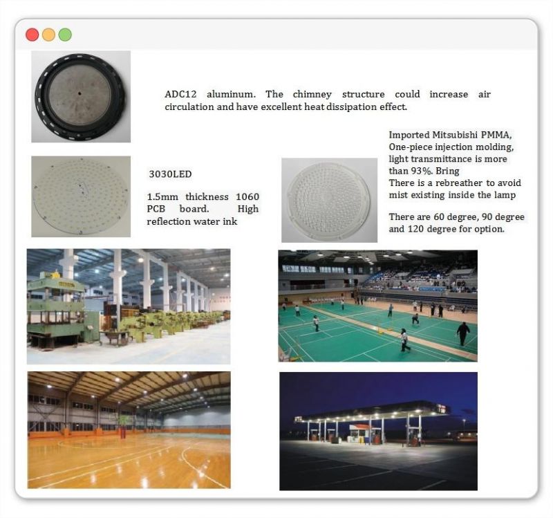 Warehouse Industrial 150W Light UFO LED High Bay UFO Highbay Light Litch