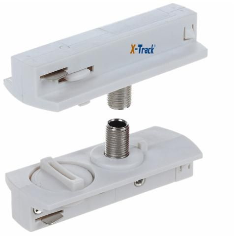 X-Track Single Circuit White Track Adaptor for Light Accessories (small)