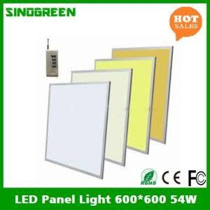 Hot Sales Ce RoHS Flat LED Panel Lights 600*600 54W 90lm/W