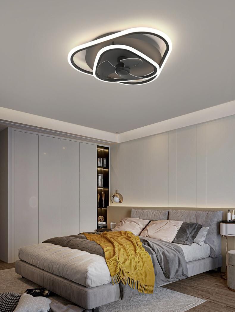 2022 New Nordic LED Dining Room Study Bedroom Small Ceiling Fan Light