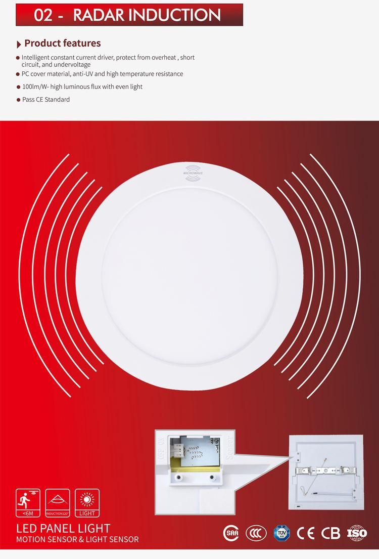 Factory Price Wholesale Down Frameless Round Square Recessed 9W 12W 15W 18W 24W 30W SKD LED Panel Light Adjustable Cut-Hole Surface Tri-Color Sensor Downlight