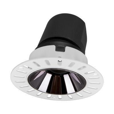6W 10W Invisible-Adjustable LED Down Light with Mirror Reflector Narrow Edge Frame Embedded Anti-Glare COB Downlight