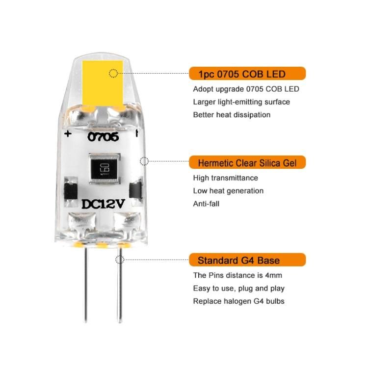 G4 12V DC 1W LED Lamp Bulbs