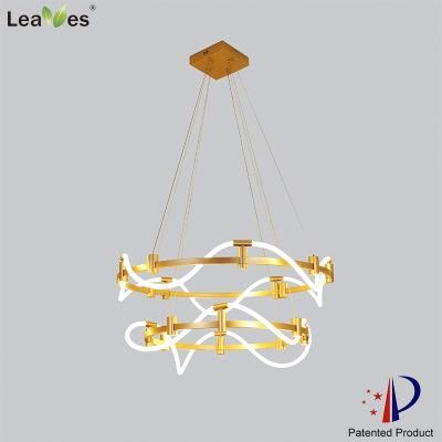 Home Hotel Designer Decoration Modern Ceiling Chandelier Black Golden Pendant Lamp Indoor DIY Light