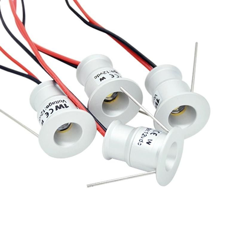 Warm White 15mm Recessed Cabinet Bulb Lamp Ceiling Lighting 1W 12V IP65 Mini LED Spotlight