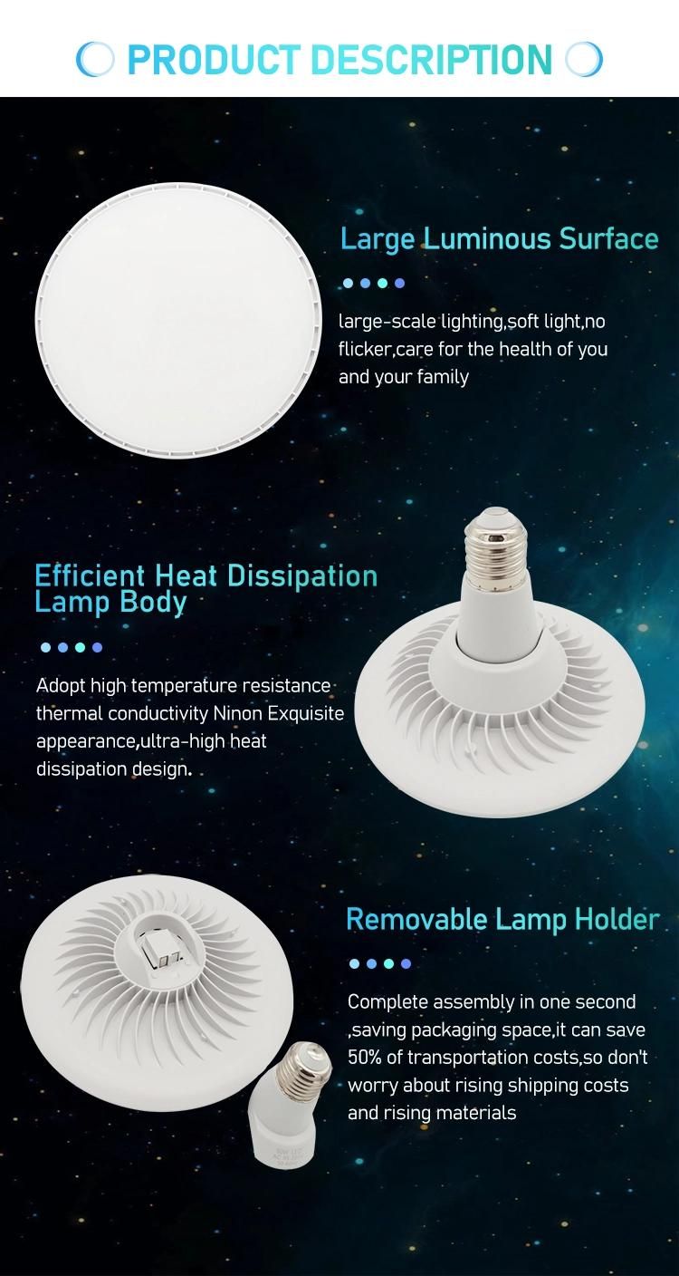 China Factory New Separable Flying Saucer Lamp UFO Indoor Bulb