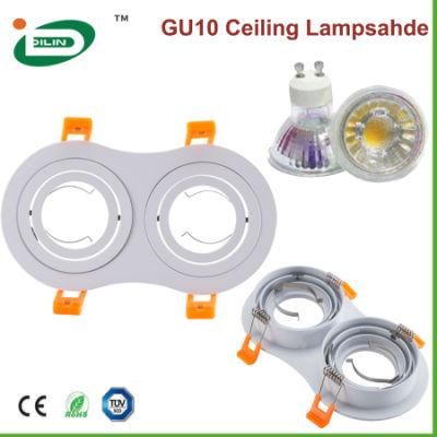 Replaceable GU10 Down Spot MR16 LED Bulbs Pure Square LED Ceiling Light Aluminium Holder