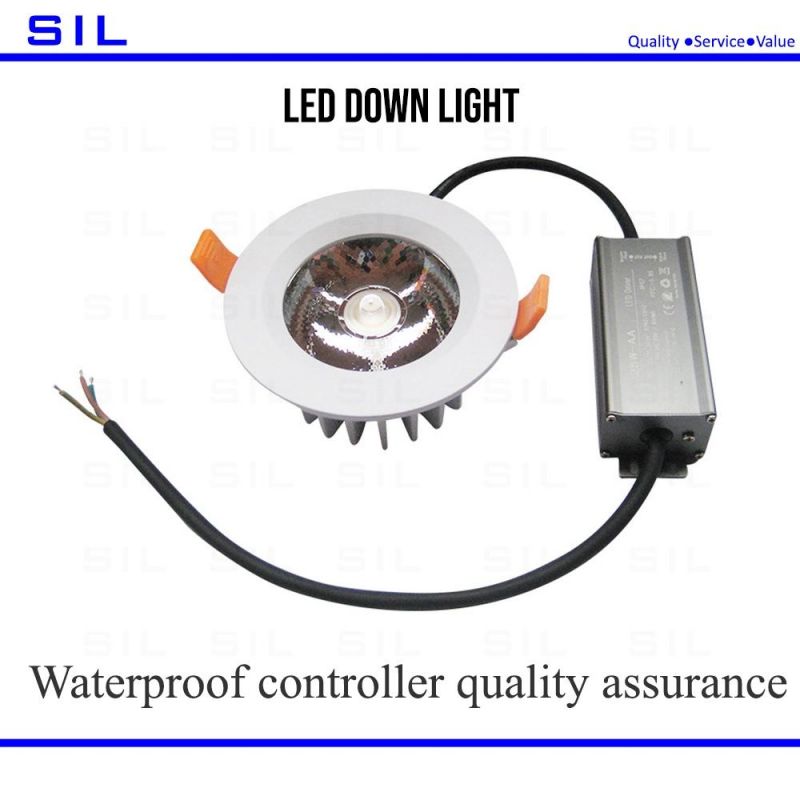 Downlight Suppliers 20W 25W COB LED Downlight Waterproof Recess Downlight IP65 MR16 Bathroom Toilet Down Lights