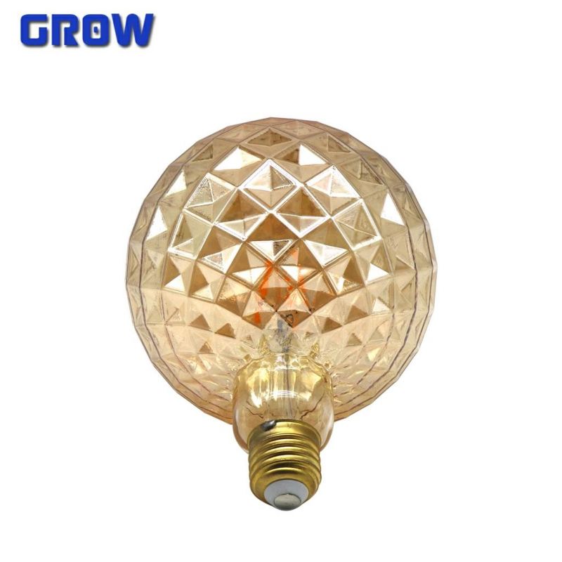 G120 4W Pineapple Shape Retro Lamp LED Amber Filament Bulb Lamp for Indoor Lighting
