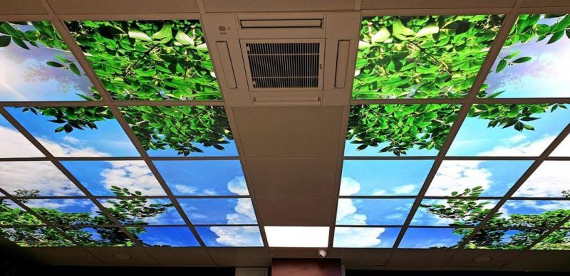 600X600mm 1200X600mm Blue Sky Interior Decorative LED Ceiling Panel Light