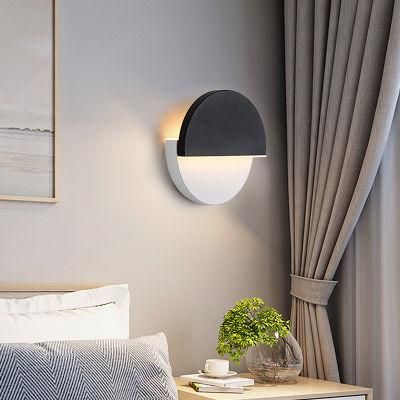 Nordic Creative LED Wall Lamp Modern Indoor Wall Lamp Decorate Bedroom Bedside Lamp Round Rotatable Wall Lamp