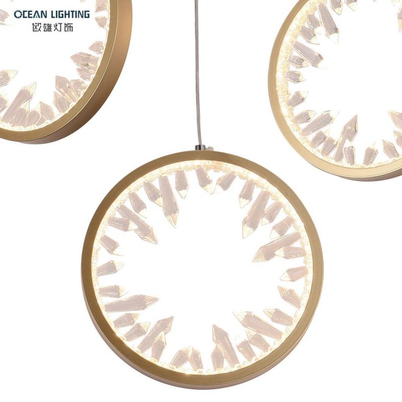 Ocean Lamp Chinese Kitchen Light Pendant Modern ceiling Lamp Round Gold LED Pendant Lighting