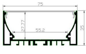 Line Lamp Aluminum Profile The Is 75mm*35mm