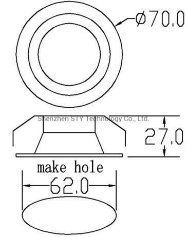 Flush Mount AC Powered LED Puck Under Cabinet/Furniture/Closet Spotlight