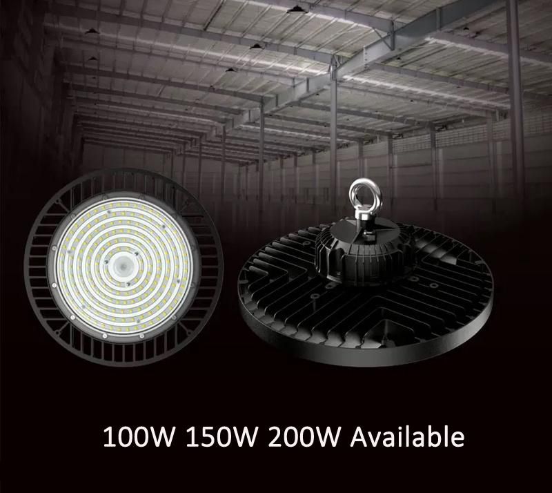 New Economical Ultra Brightness 100 150 200 Watts Warehouse Industrial UFO LED High Bay Lights