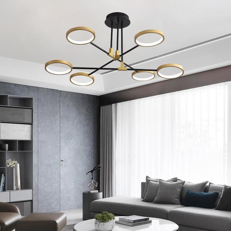 Round Acrylic LED Chandelier Nordic Design for Living Room