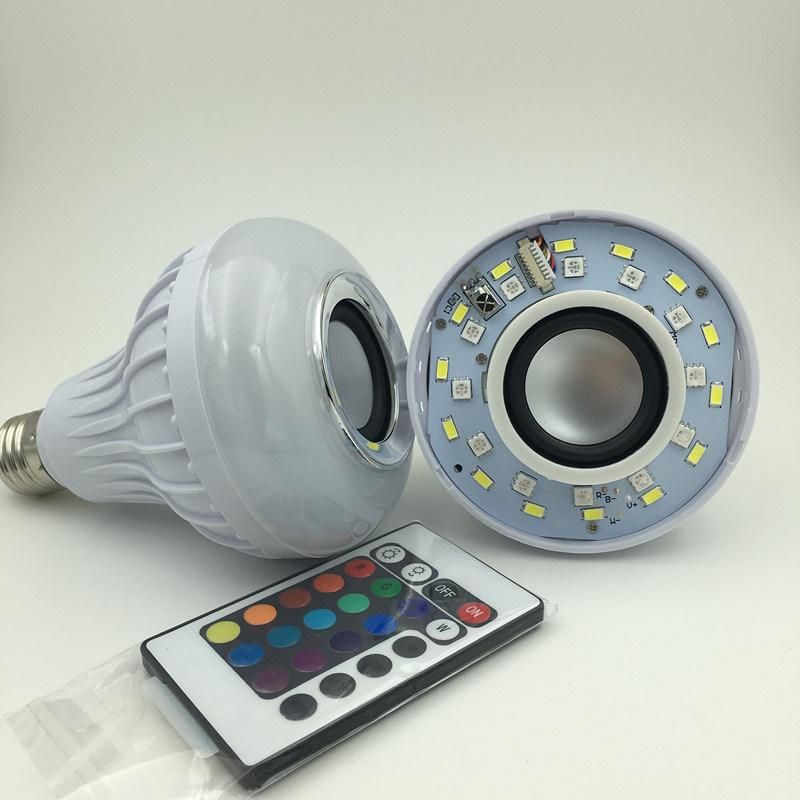 12W RGBW Speaker Remote Bluetooth Colorful LED Stage Music Bulb