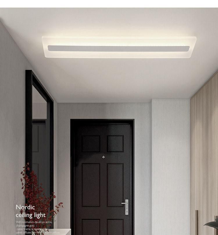 LED Light Modern Minimalist Strip Ceiling Light Ultra-Thin Balcony Wall Light Bedroom Wall Light