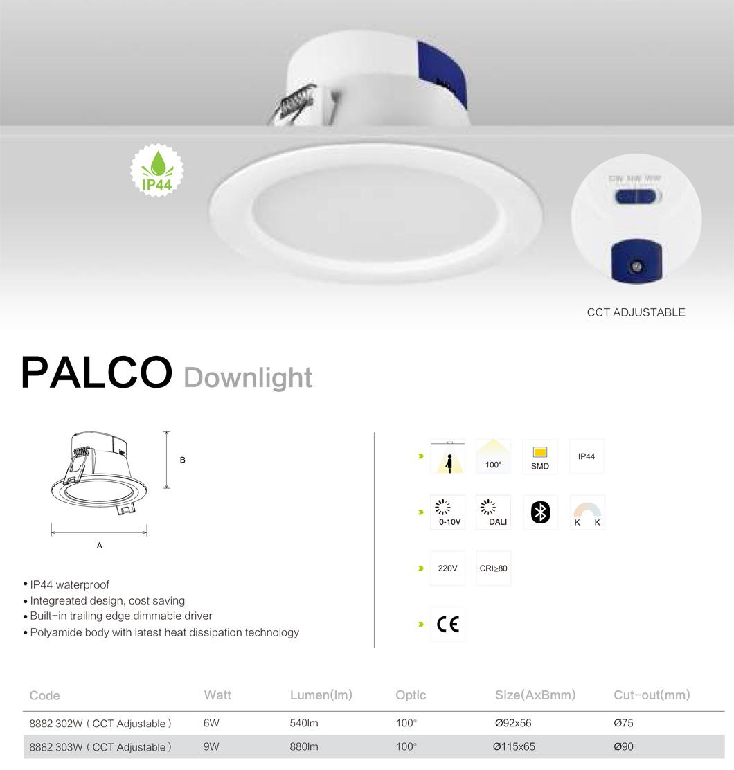 CCT Adjustable Recessed LED Downlight 6W 9W