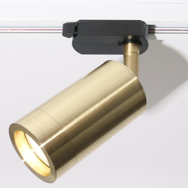 Modern Luxury Brass Anti-Glare LED Spotlight COB Track Light GU10 Luminaire Fixture