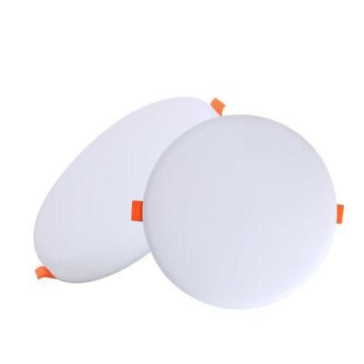 Office Indoor Ceiling Panel Lighting Lamp Recessed Aluminum Plastic 9W 18W 24W 36W Round Frameless LED Panel Light