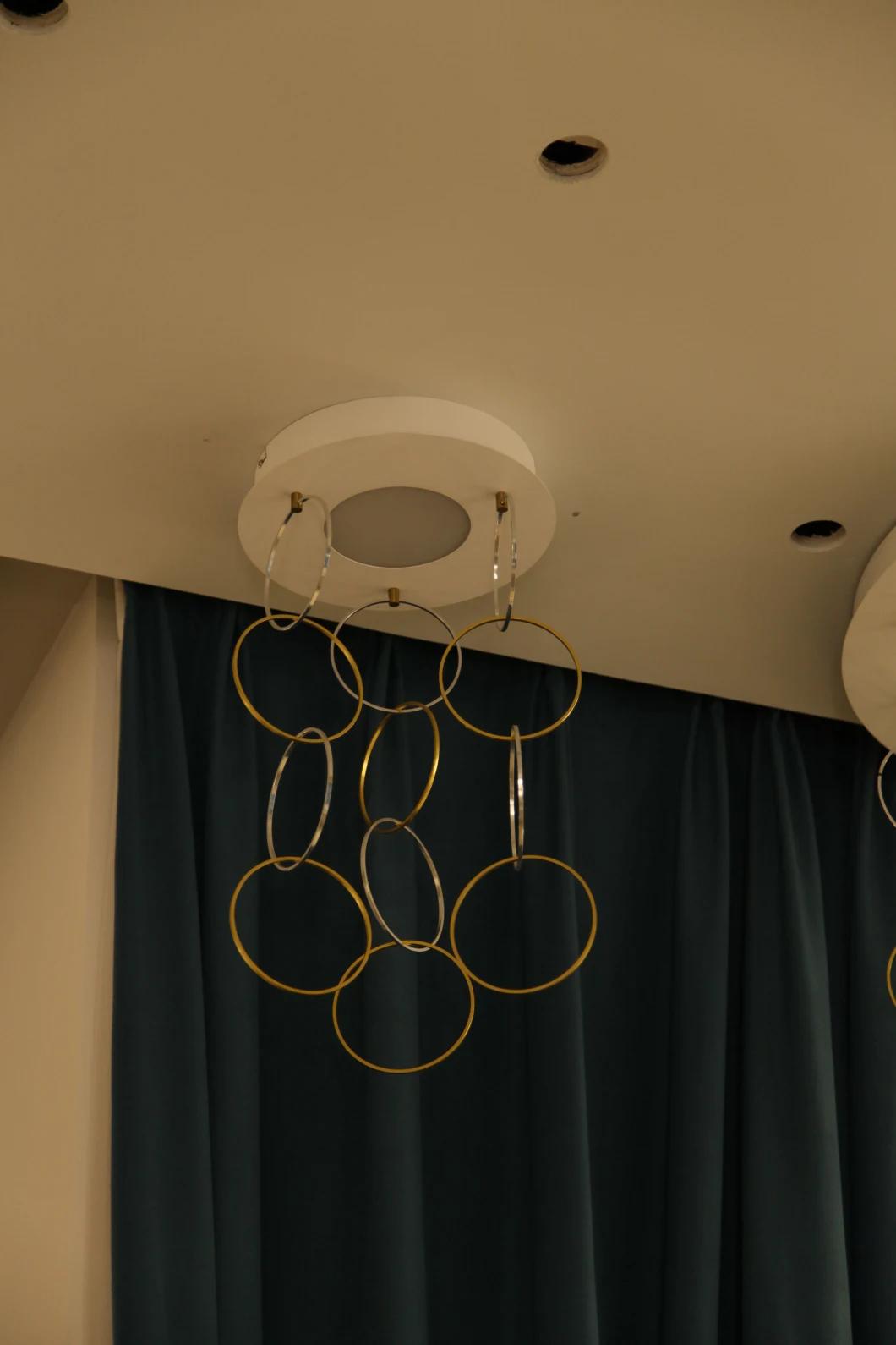 Masivel Modern Indoor Pendant Golden Aluminum LED Chandelier Light