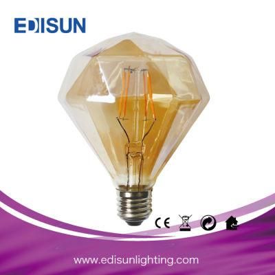 Glass Cover E27 A60 6W LED Bulb Filament