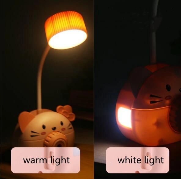 Battery Operated Pen & Phone Holder LED Desk Lamp Kids Night Lights