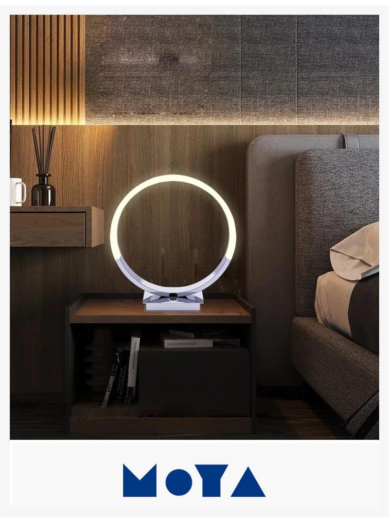 Wireless Charging Modern Indoor Reading Light Eye Protection Dimmable LED Table Lamp