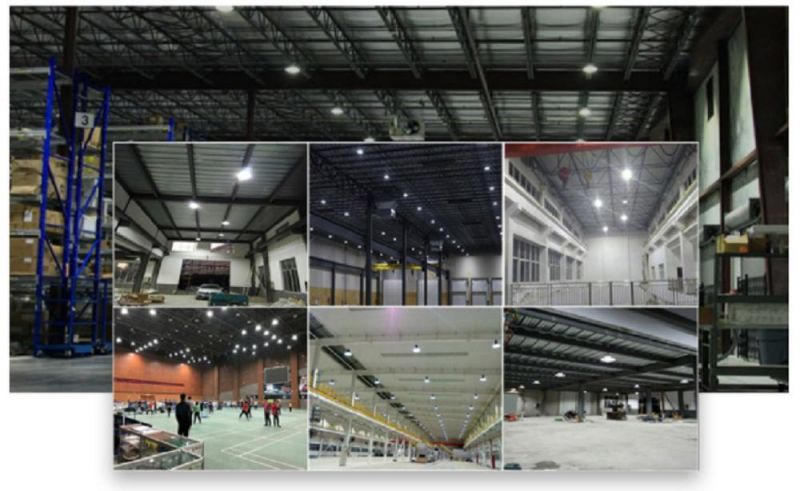 100W 200W No Flickering 100lm/W UFO LED High Bay Light for Workshop Warehouse