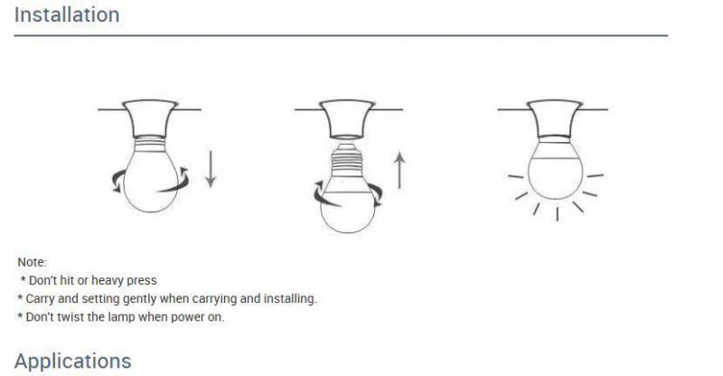 Hot Sell E27/B22 LED Bulbs for Table Lamps