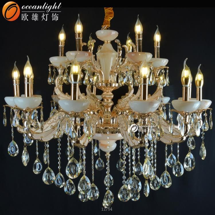 Classic Small Cognac Crystal Candle Chandelier Pendant Light Candle Lamp for Wedding Om88033